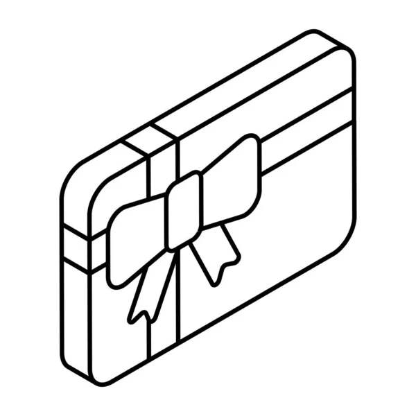 Icône Design Moderne Carte Cadeau — Image vectorielle