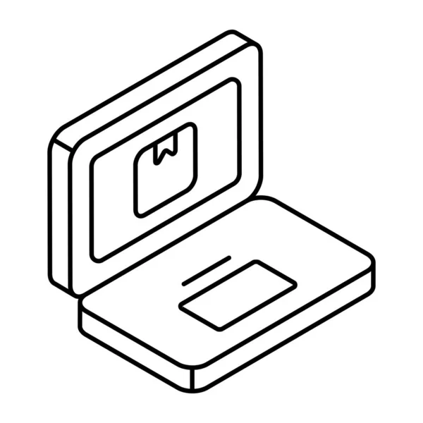 Ein Symboldesign Für Online Pakete — Stockvektor