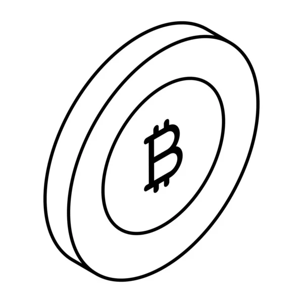 Eine Ikone Des Bitcoin — Stockvektor