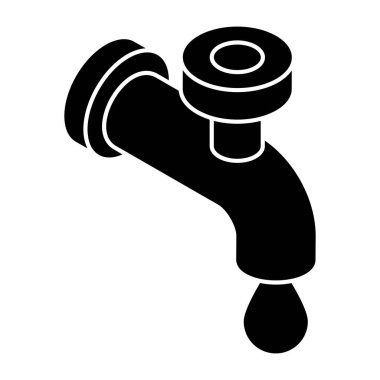 Su musluğunun modern tasarım simgesi