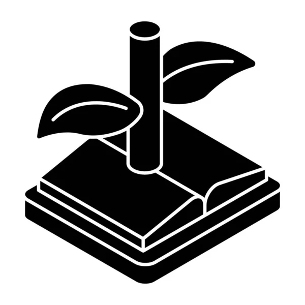Editable Design Icon Eco Book — Stockvektor