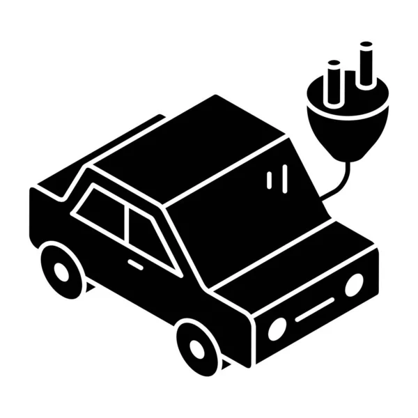 Ikon Desain Mobil Listrik - Stok Vektor