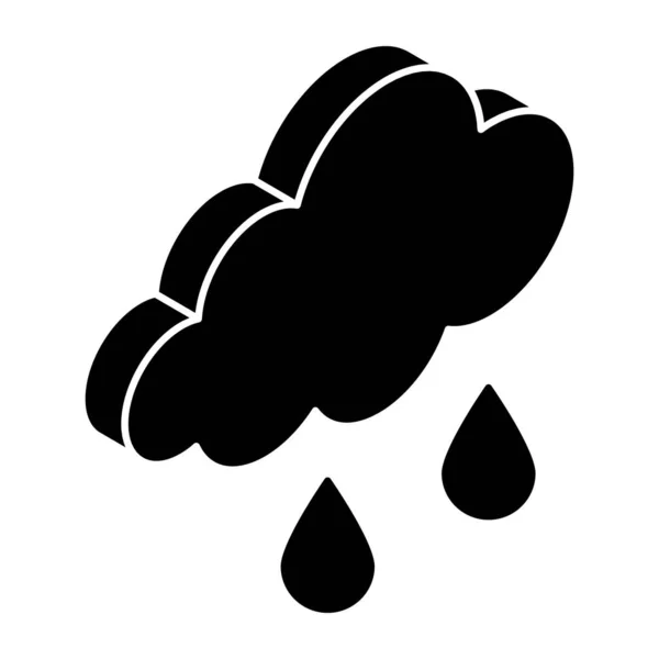 Μοναδικό Εικονίδιο Σχεδιασμού Της Βροχής Σύννεφο — Διανυσματικό Αρχείο
