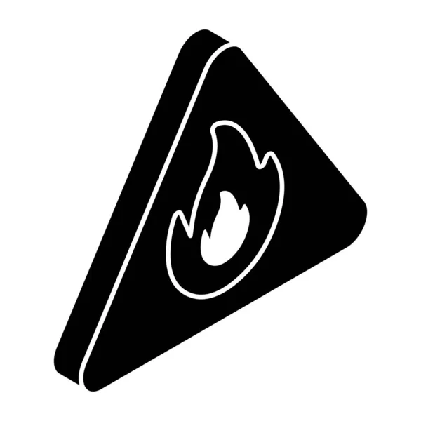 Icon Design Flame Burning — Vector de stock