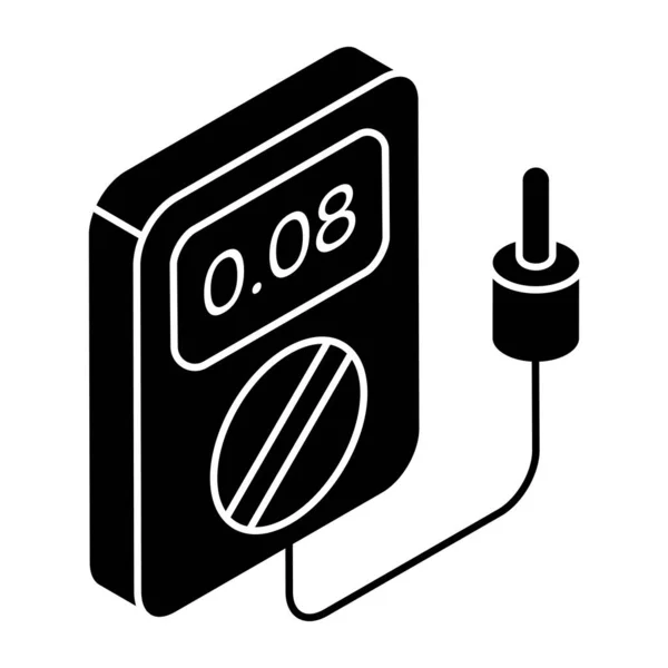 Icono Diseño Creativo Voltímetro — Vector de stock