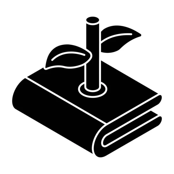 Editable Design Icon Eco Book — Stock Vector