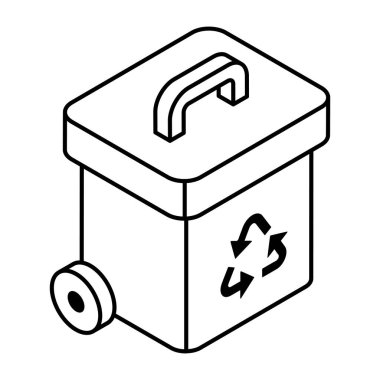 Geri dönüşüm kutusunun vektör tasarımı