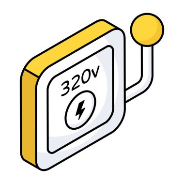 Elektrik panelinin modern tasarım simgesi 