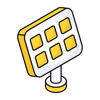 Güneş panelinin mükemmel tasarım simgesi