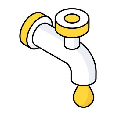 Su musluğunun modern tasarım simgesi