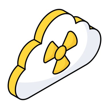 Unique design icon of acidic rain