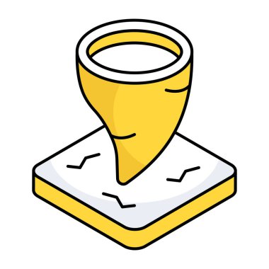 Rüzgar fırtınasının simge tasarımı 