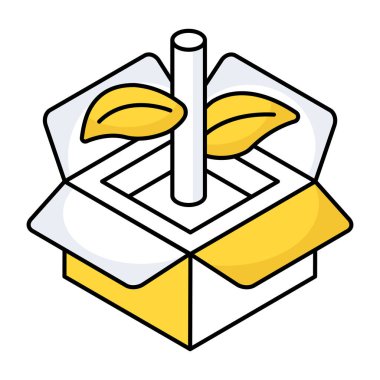 Eko paketinin bir simge tasarımı 