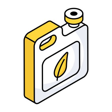 Modern design icon of eco diesel can