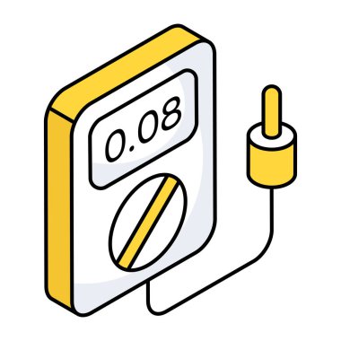 Voltmetrenin yaratıcı tasarım simgesi 