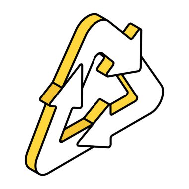 Geri dönüşümün kavramsal düz tasarım simgesi 