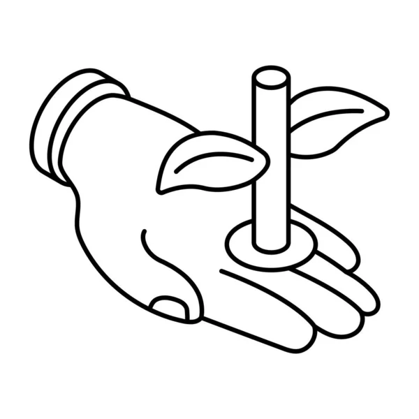 Blad Hand Begreppet Miljövård — Stock vektor