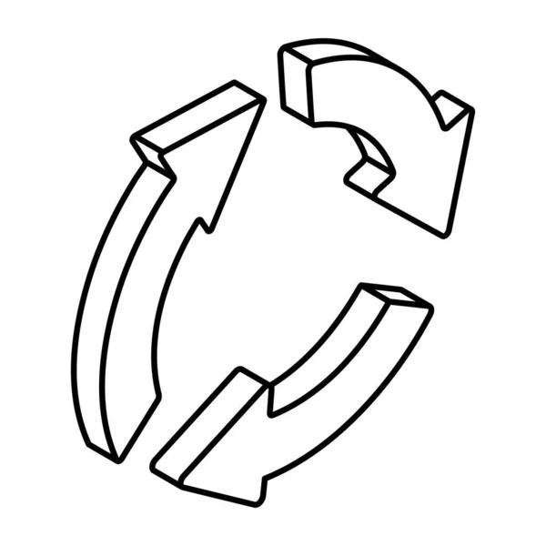 Иконка Дизайна Концептуальной Линии Утилизации — стоковый вектор
