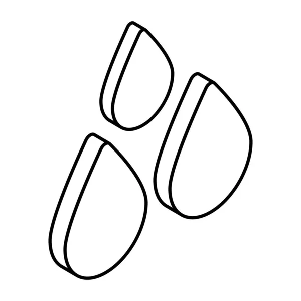 Піктограма Лінії Дизайну Крапель Води — стоковий вектор