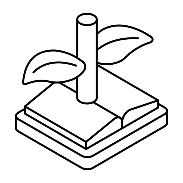 Editable Design Icon Eco Book — Stok Vektör