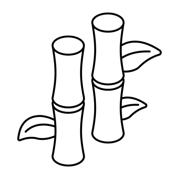 竹の棒のアイコンデザイン — ストックベクタ