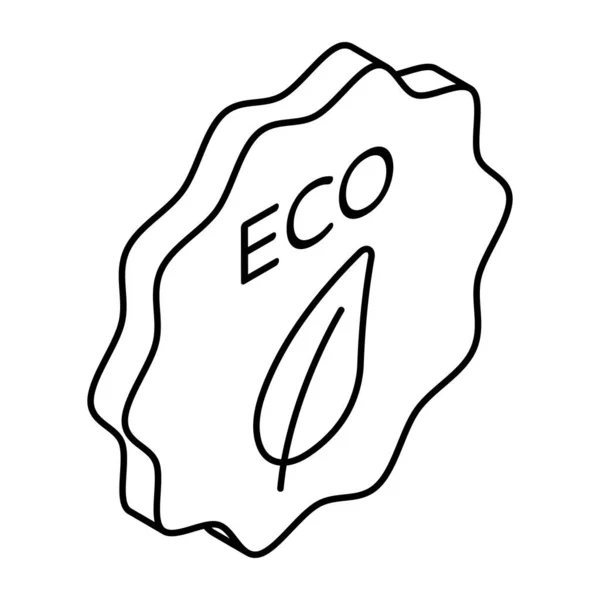 Premium Download Icon Eco Label — Stok Vektör
