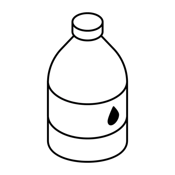 Idealna Ikona Projektu Butelki Wody — Wektor stockowy