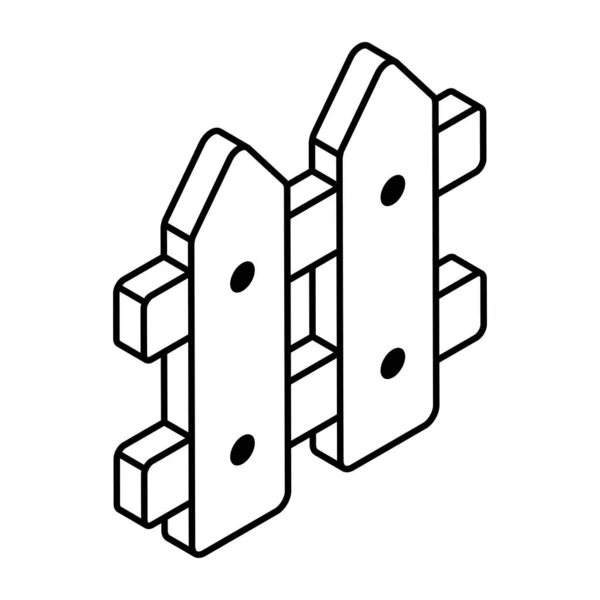 Icon Design Fence — Vettoriale Stock
