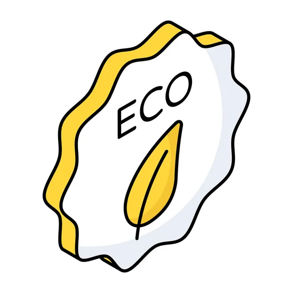 Premium Download Icon Eco Label — Stockvector
