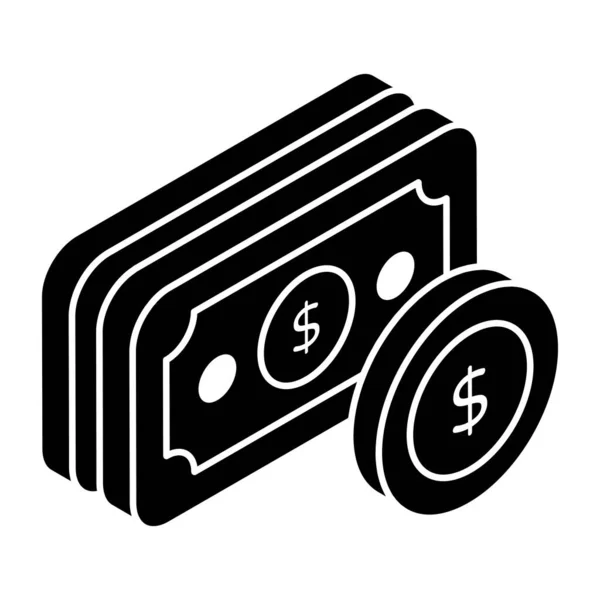Idealna Ikona Banknotu — Wektor stockowy