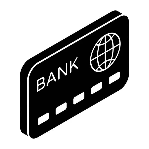 Idealna Ikona Projektu Karty Bankomatowej — Wektor stockowy