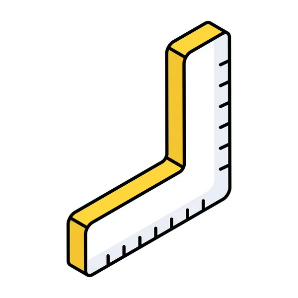 Ikona Plochého Designu Stupnice — Stockový vektor