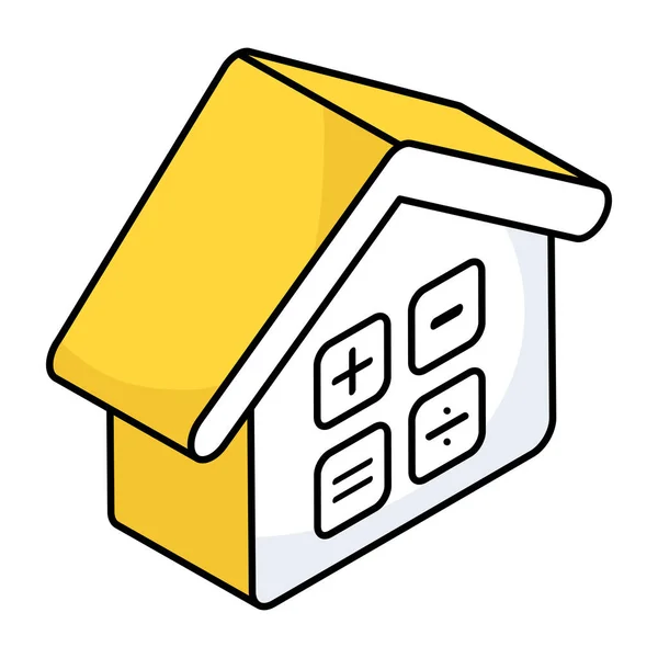 Premium Icon Für Die Berechnung Hause Herunterladen — Stockvektor