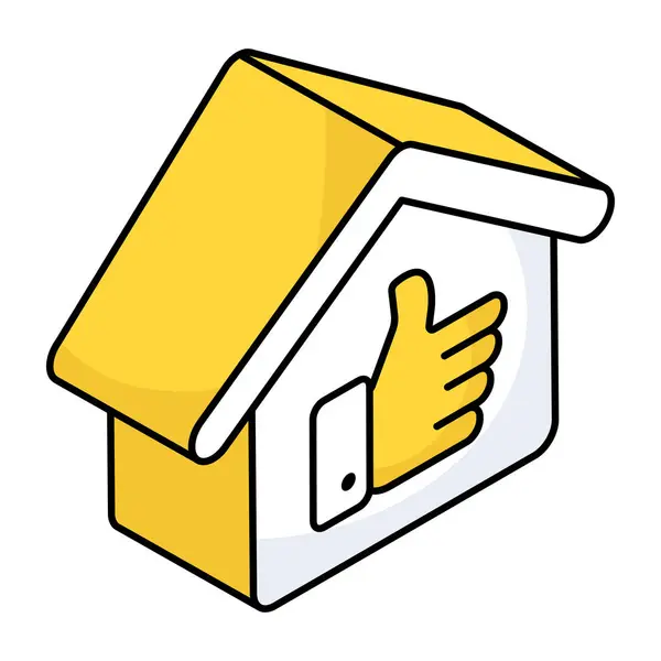 Eine Einzigartige Design Ikone Für Immobilien Feedback — Stockvektor