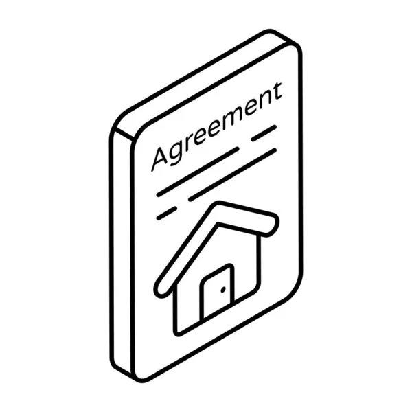 Editierbares Design Des Vereinbarungspapiers — Stockvektor