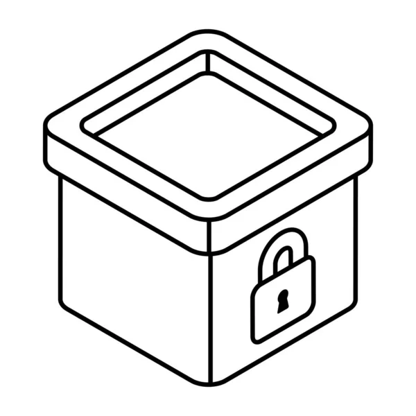 Editable Design Icon Locked Home — Image vectorielle