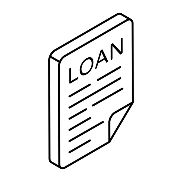Иконка Оформления Кредитной Бумаги — стоковый вектор