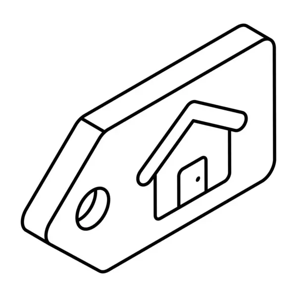 Значок Креативного Дизайна Домашнего Тэга — стоковый вектор
