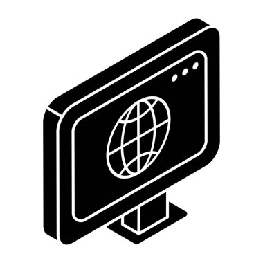 Trendy vector design of web browser 