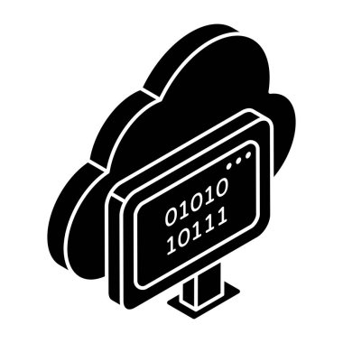 Bulut ikili verilerinin eşsiz bir tasarım simgesi