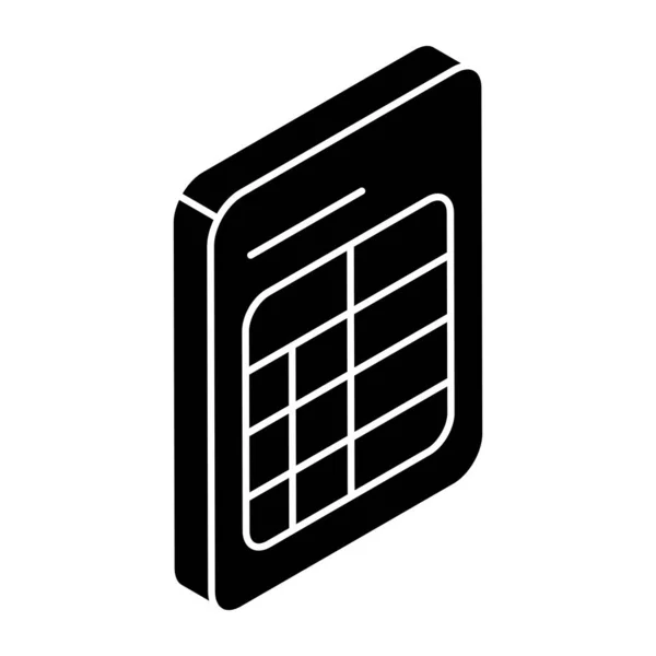 Идеальный Иконка Дизайна Таблицы — стоковый вектор