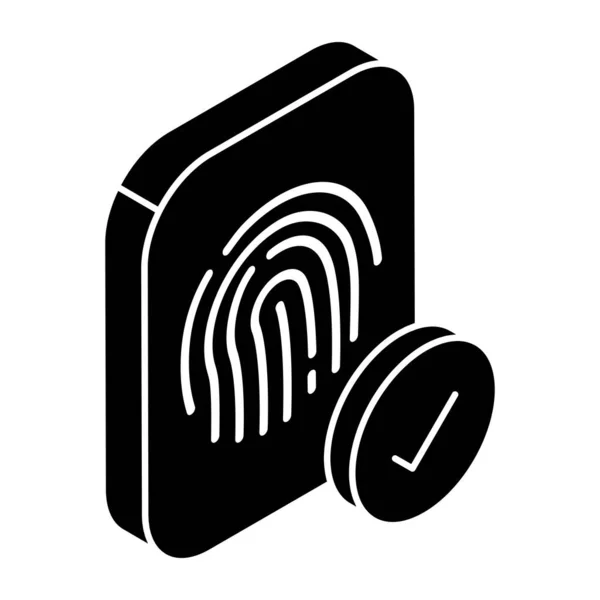 Icon Design Fingerprint — Stock Vector