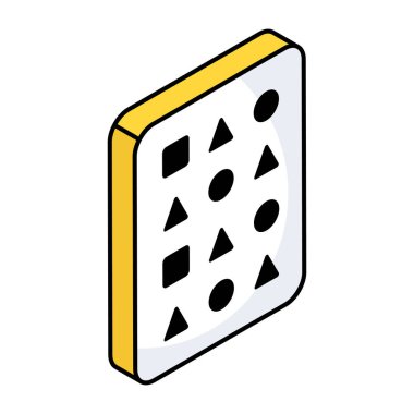 Geometrik şekillerin kavramsal düz tasarım simgesi 