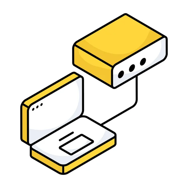 Ein Icon Design Des Server Hosting — Stockvektor