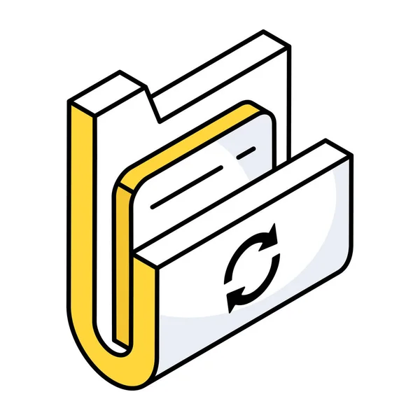 Editierbares Design Symbol Der Ordnersynchronisierung — Stockvektor