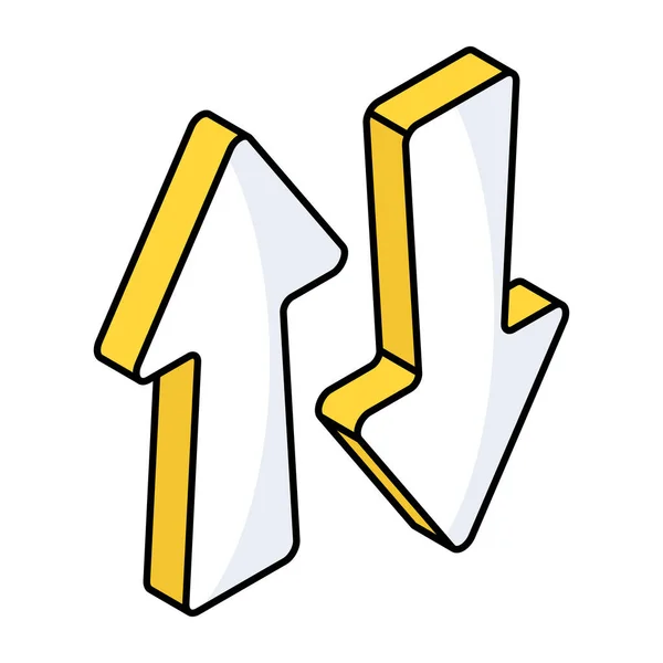 Flat Direction Arrows Icon — Stok Vektör