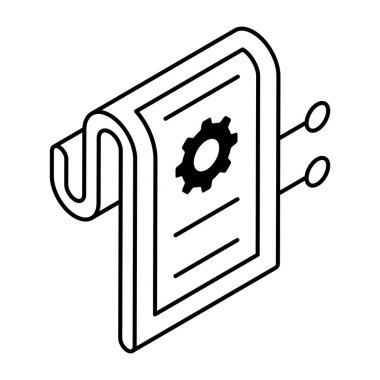 Dosya ayarlarının modern tasarım simgesi 