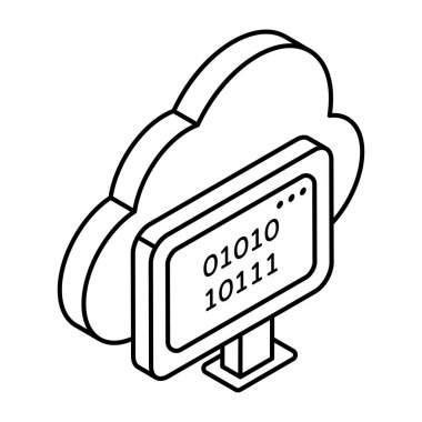 Bulut ikili verilerinin eşsiz bir tasarım simgesi