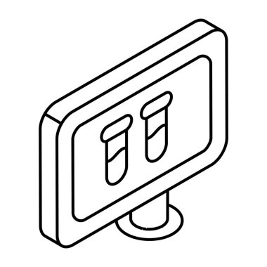 Test tüplerinin eşsiz bir tasarım simgesi