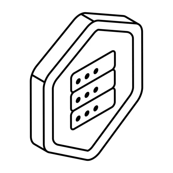 Ein Icon Design Der Serversicherheit — Stockvektor